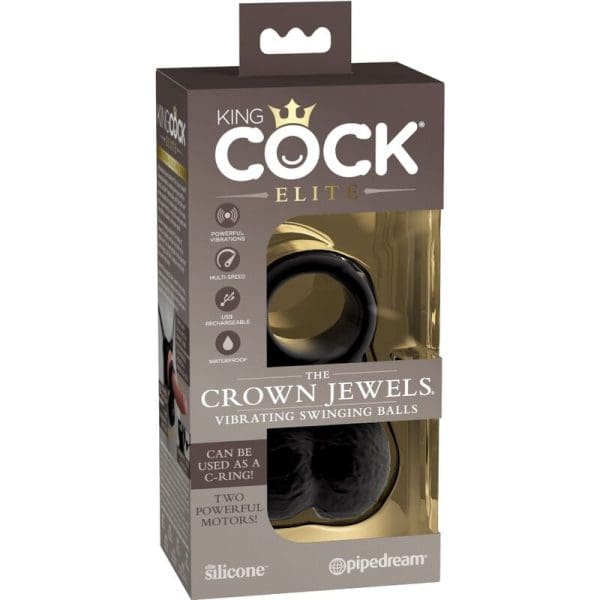 KING COCK - ELITE RING WITH TESTICLE VIBRATING SILICONE 9